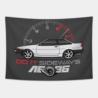 do it sideways white ae86 Tapestry