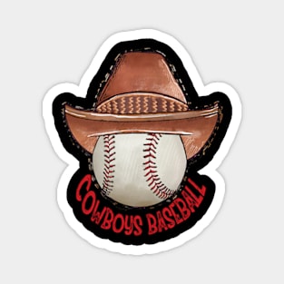 Baseball Coach Cowboy Hat Magnet