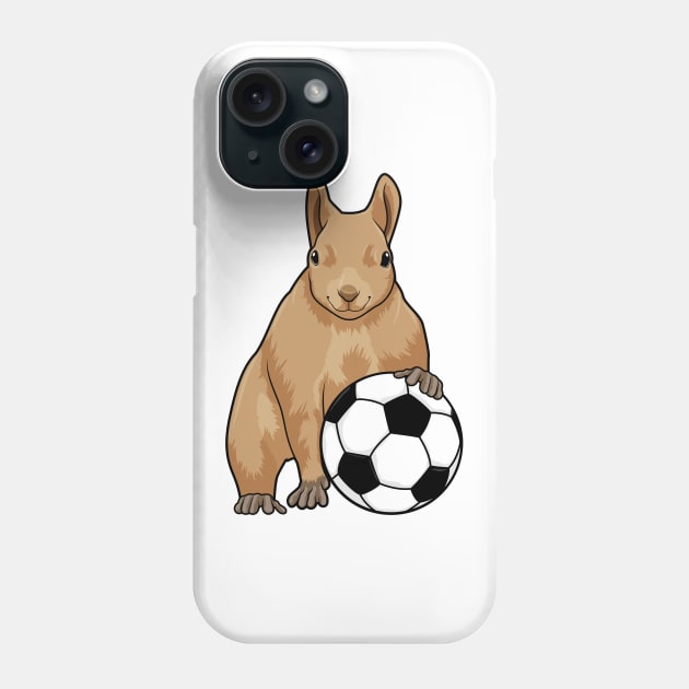 Squirrel at Soccer Sports Phone Case by Markus Schnabel