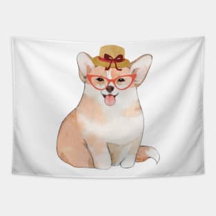 Fashionable Corgi Tapestry