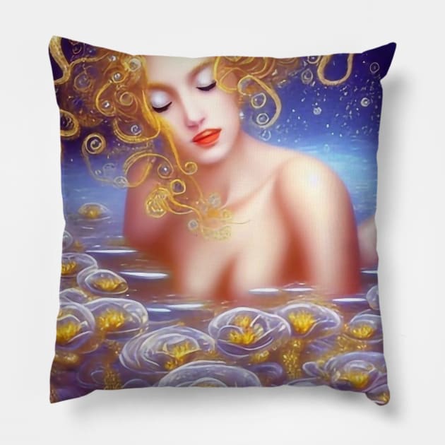 Watercolor Pearl Angel Pillow by The Little Store Of Magic
