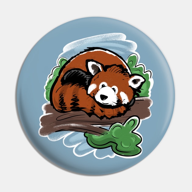 Red Panda Pin by Jason's Doodles