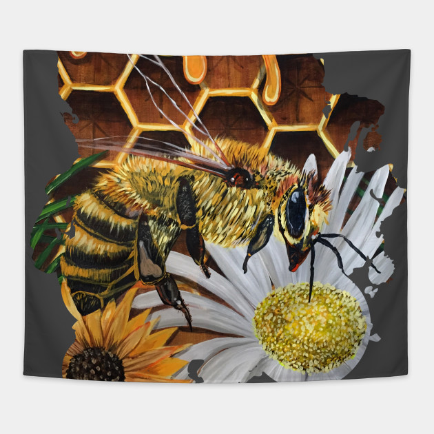 Busy Bee Bee Tapestry Teepublic