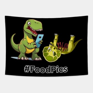 Funny Dinosaur Cartoon T-Rex Selfie Tapestry