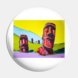 Chile. Moai. Through eternity Pin