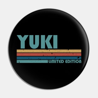 Proud Limited Edition Yuki Name Personalized Retro Styles Pin