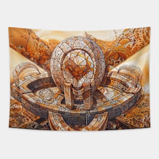 Celestial Art: Abstract Designs Tapestry