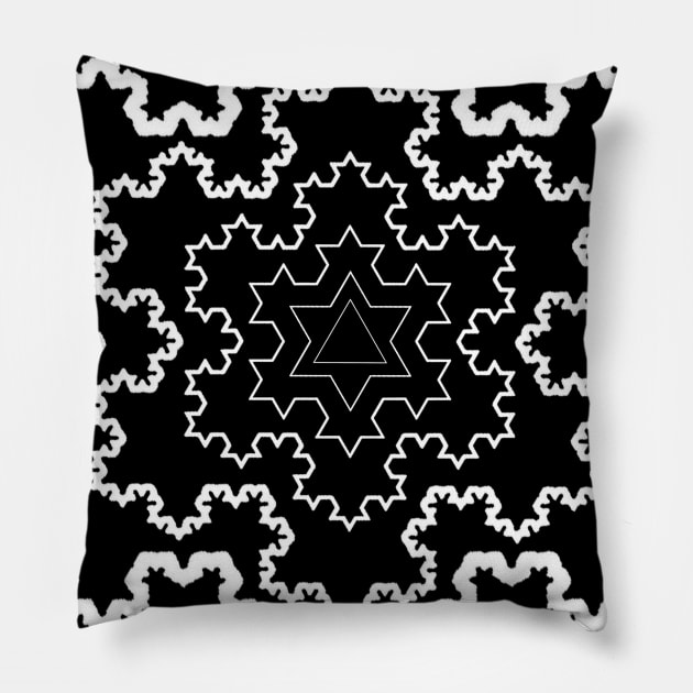 The Koch Snowflake Pillow by wanungara