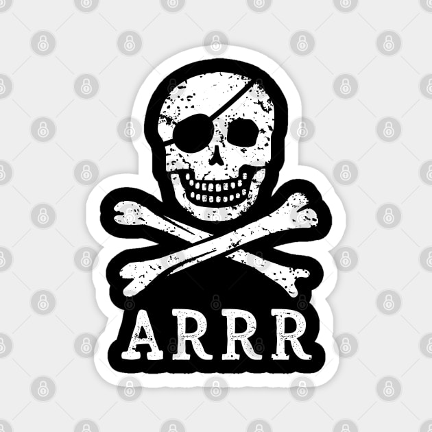 Pirate Skull & Crossbones - Arrr Magnet by IncognitoMode