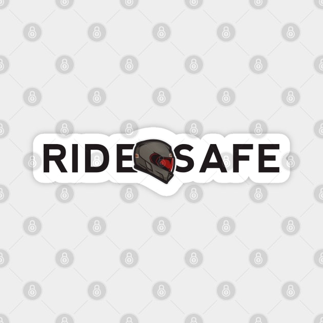 RIDE SAFE BLACK Magnet by BroxArtworx