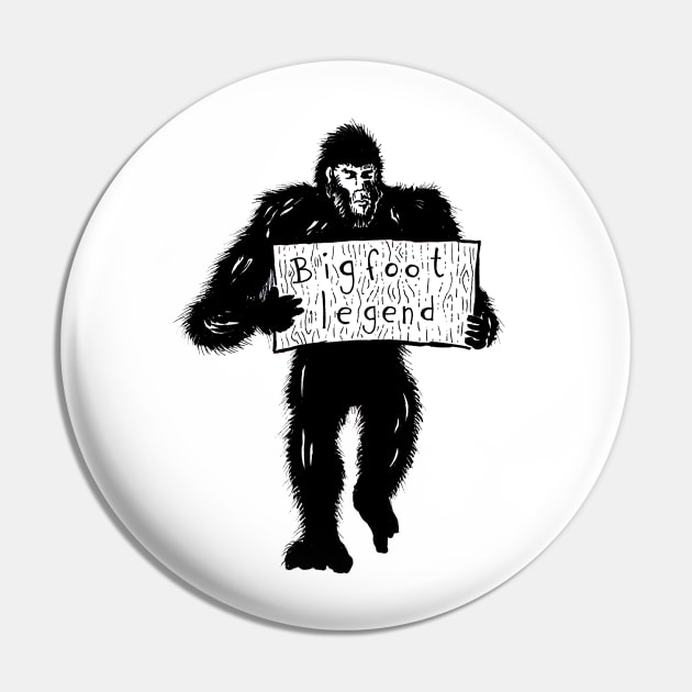 Bigfoot Legend Pin by PrintablesPassions