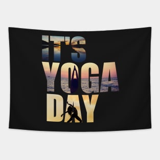 Yoga Made Me Do It Tapestry