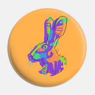 Color Outside the Lines - Rabbit Pin