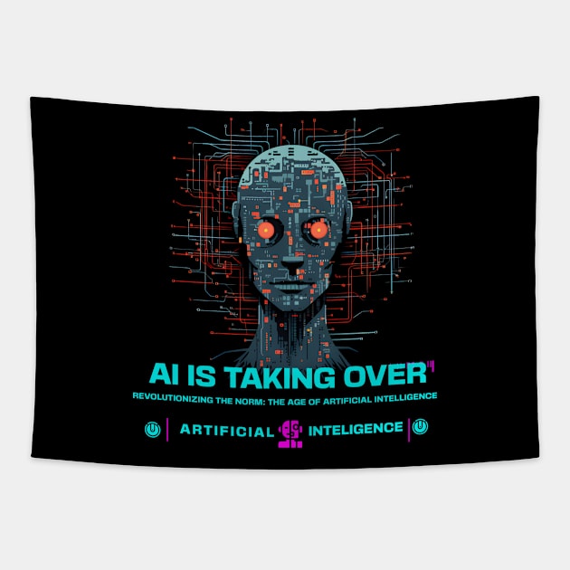 Artificial Intelligence - Computer Science - IT Professional T-Shirt Tapestry by VisionDesigner