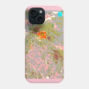 orange wildflower poster Phone Case