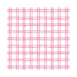 Red watercolour checkered - Double T-Shirt