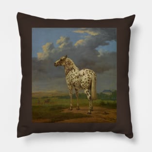 The 'Piebald' Horse by Paulus Potter Pillow