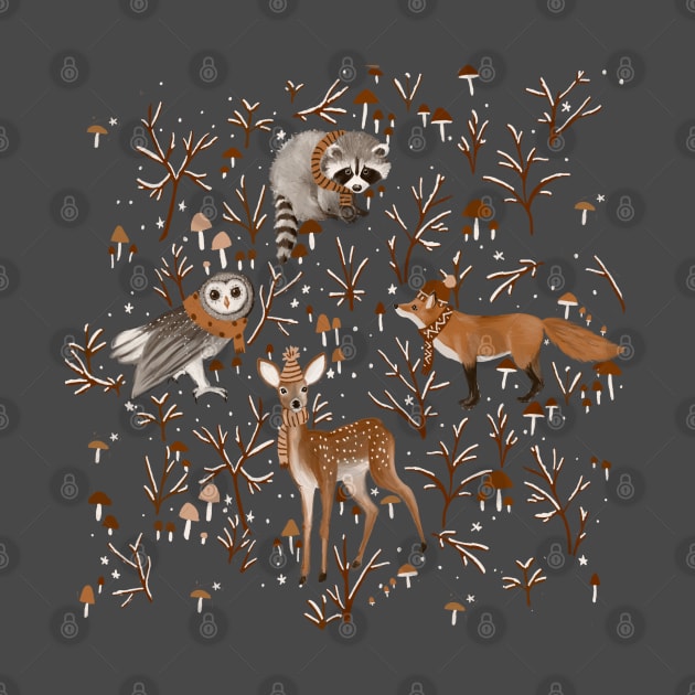 Winter woodland by Petit Faon Prints