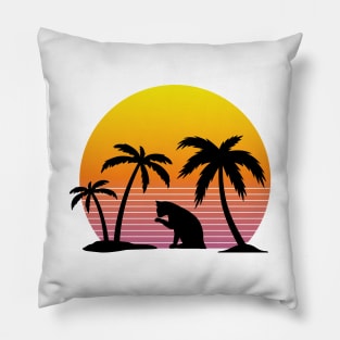 Cat on the beach Pillow