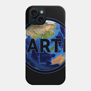 Planet earth asia with lettering gift space idea Phone Case