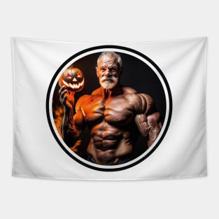 Muscle Dad ready for Halloween Tapestry