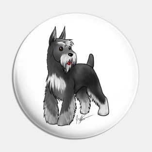 Dog - Schnauzer - Black and Silver Pin
