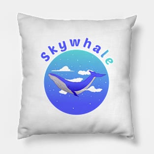 Skywhale (whale in the sky) Pillow