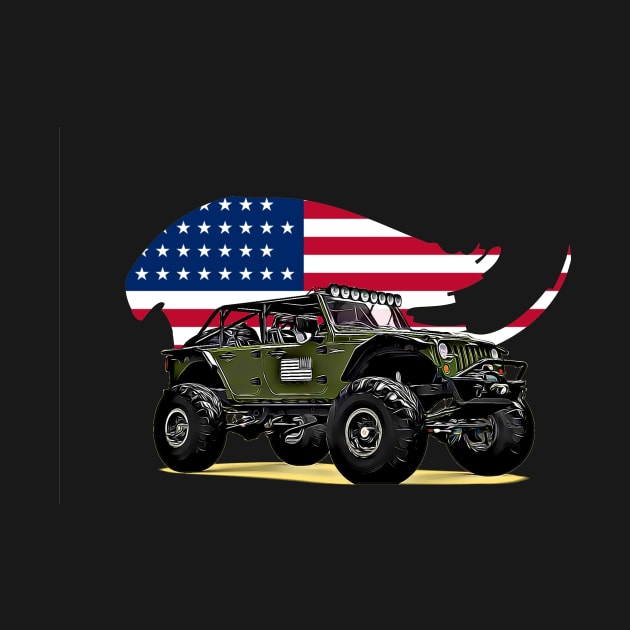 Jeep Offroad USA Print by Auto-Prints