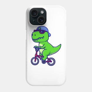 Cute dino riding cartoon Phone Case