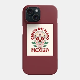 Cinco De Mayo Mexico,  decorated sugar skull holiday Phone Case