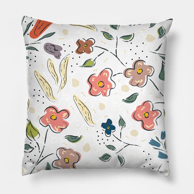 Floral Pattern Pillow by Creative Meadows