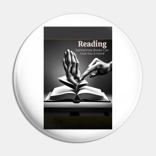 Reading Hands Poster Pin