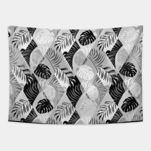 Black and White Tropical Diamonds Tapestry