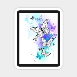 Flying Butterflies Watercolor Magnet