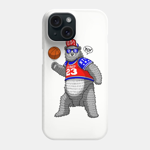 cool bear streetball player Phone Case by hayr pictures