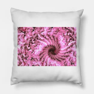 Whirly Swirl of Pink Petals Pillow