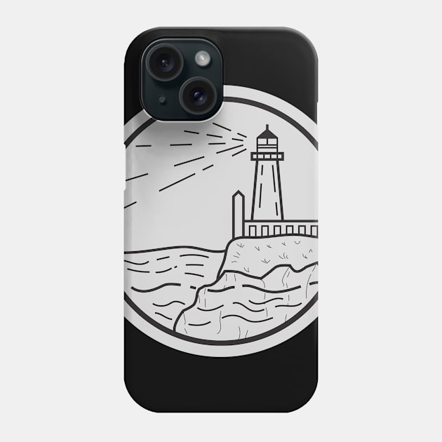 Circle Sea Landscape Phone Case by EXUBERANT DESIGN