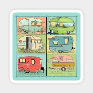 Camping Glamping in Vintage Trailers! Magnet