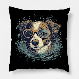 Swimming dog Pillow