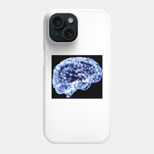 Brain, neural network (F003/4065) Phone Case by SciencePhoto