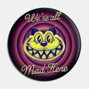 Blacklight Glitch - Cheshire Cat Pin