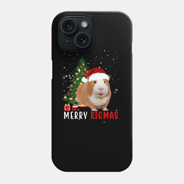 Merry Pigmas - Funny Guinea Pig Shirt for Christmas Gift Phone Case by Oscar N Sims