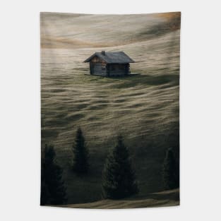 Mountain Cabin Tapestry