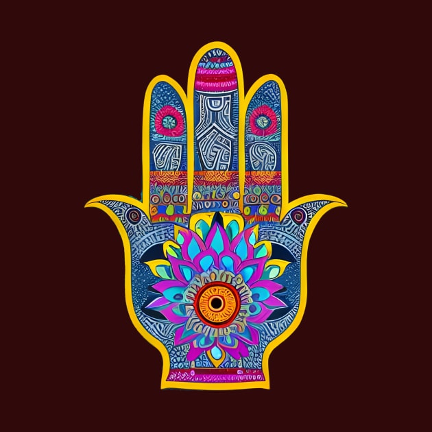 Hamsa Hand Good Luck Symbol by AlienMirror