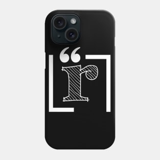 Letter R: Monogram Initial letter r Phone Case