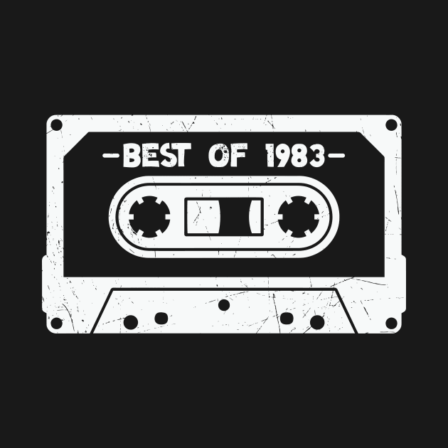 Best of 1983 Retro Cassette Tape 1983 Birthday by SLAG_Creative