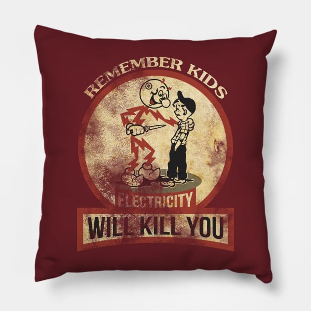 Will Kill You Grunge Texture Pillow by Balonku