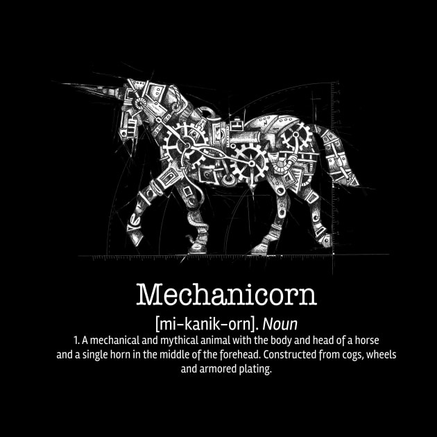 Mechanicorn - The Original Steampunk Unicorn Shirt by Squidoodle