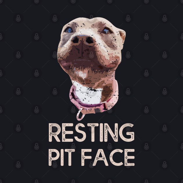 Funny Dog Resting Pit Face Retro by MasliankaStepan