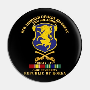 3rd Sqdrn 6th ACR w Cav Br Camp Humphreys w KR SVC Pin